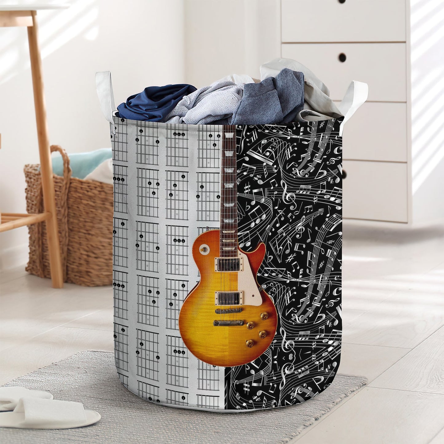 The guitar love life - Laundry basket - LAUB06LIN260222-Owls Matrix