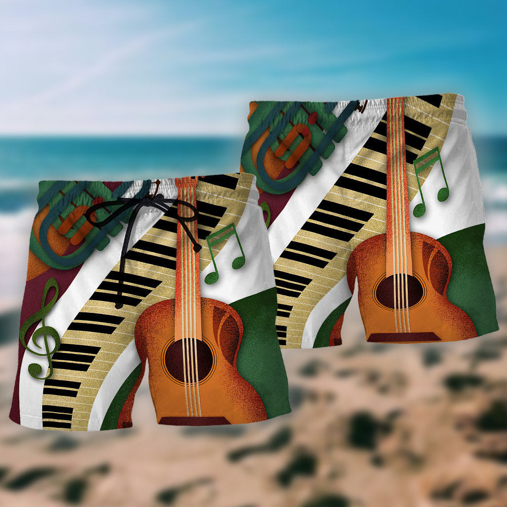 Vintage Classic Guitar Art – Beach Short
