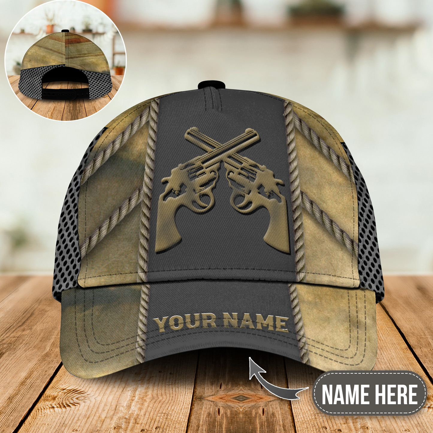 Gun Holding It Right Personalized – Classic Cap