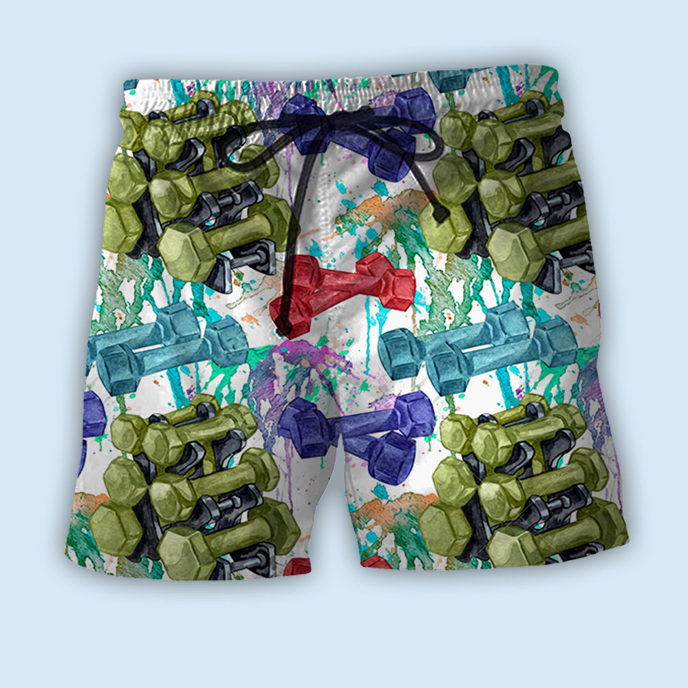 Colorful Gym Fitness Lifestyle - Beach Short