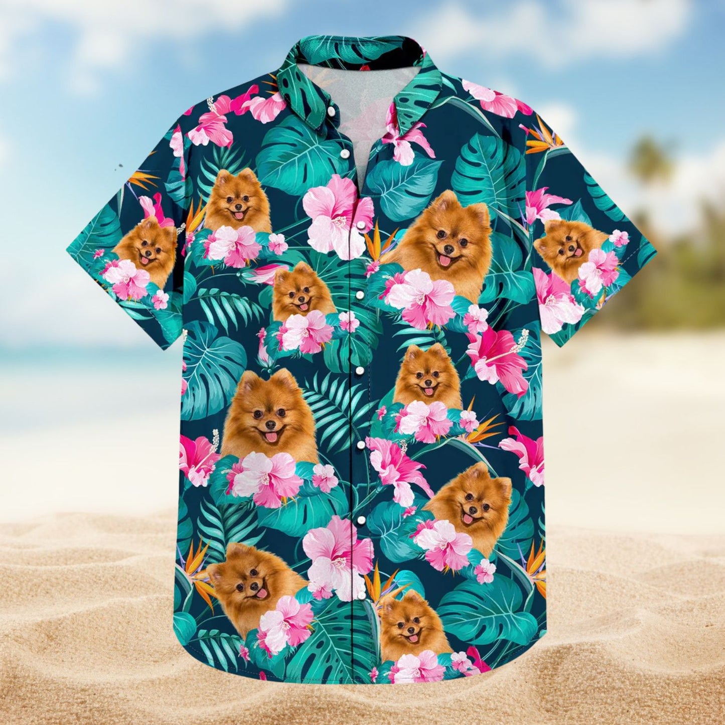 Custom Photo Family Pet Face - Gift For Yourself, Family, Hawaii Vibe - Personalized Hawaiian Shirt