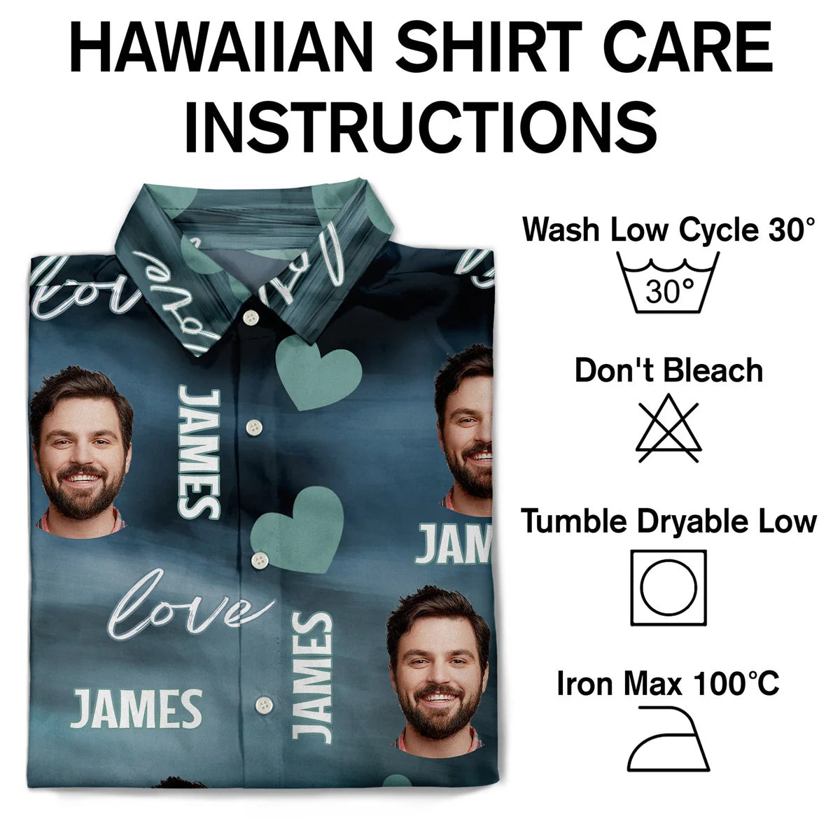Custom Photo Funny Love Gift for Husband & Boyfriend – Personalized Hawaiian Shirt