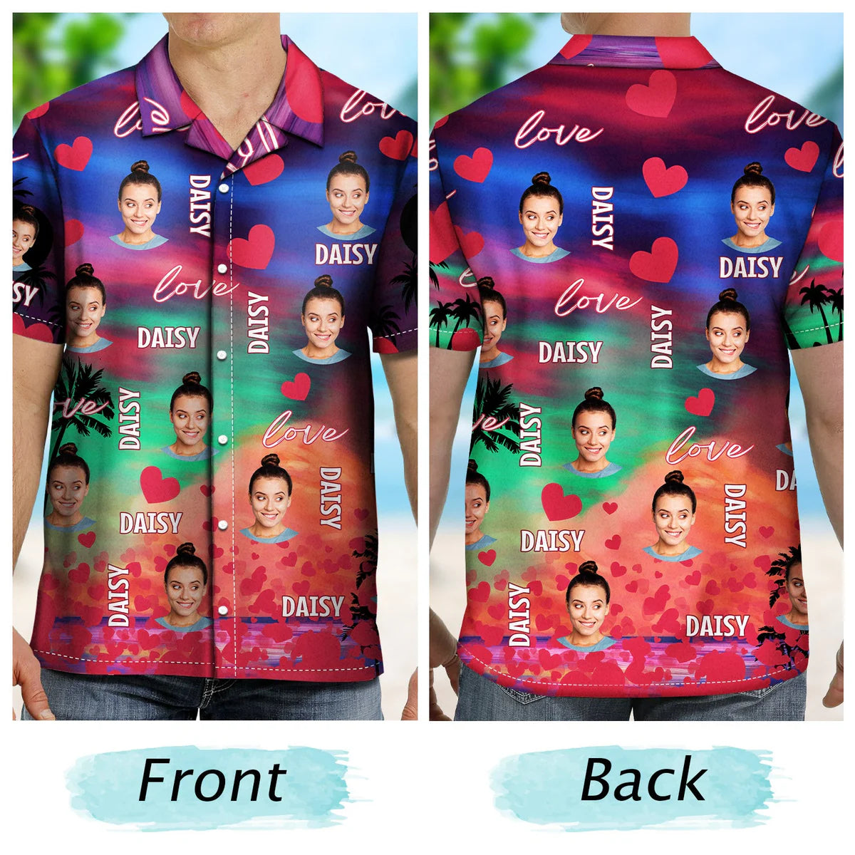 Custom Photo Funny Love Gift for Husband & Boyfriend – Personalized Hawaiian Shirt
