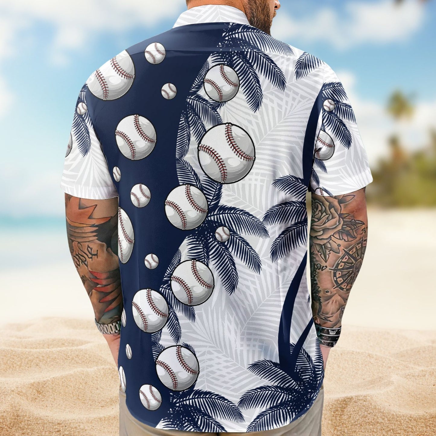 Baseball Lovers Custom Name & Number – Personalized Hawaiian Shirt