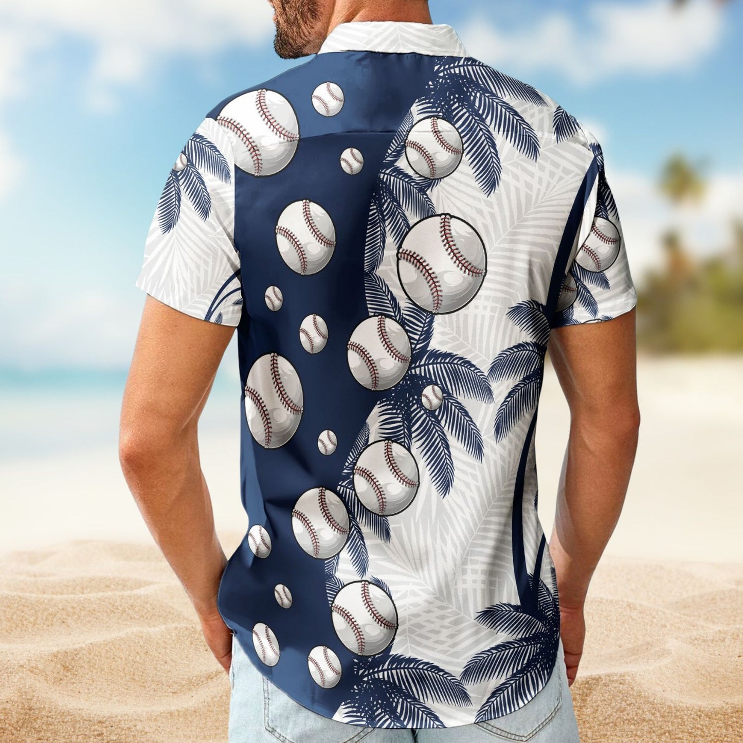 Baseball Lovers Custom Name & Number – Personalized Hawaiian Shirt