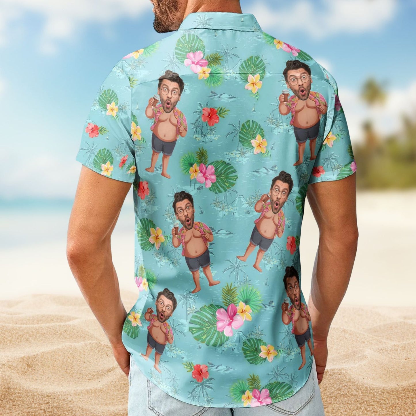 Custom Funny Face – Personalized Photo Hawaiian Shirt