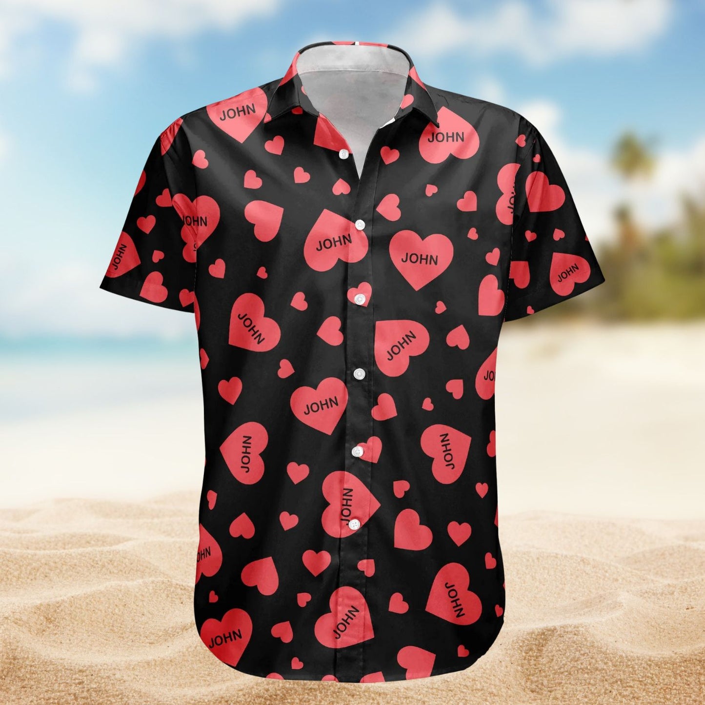 Custom Heart with Name Vintage Aloha Valentine’s Day Gift – Custom Hawaiian Shirts