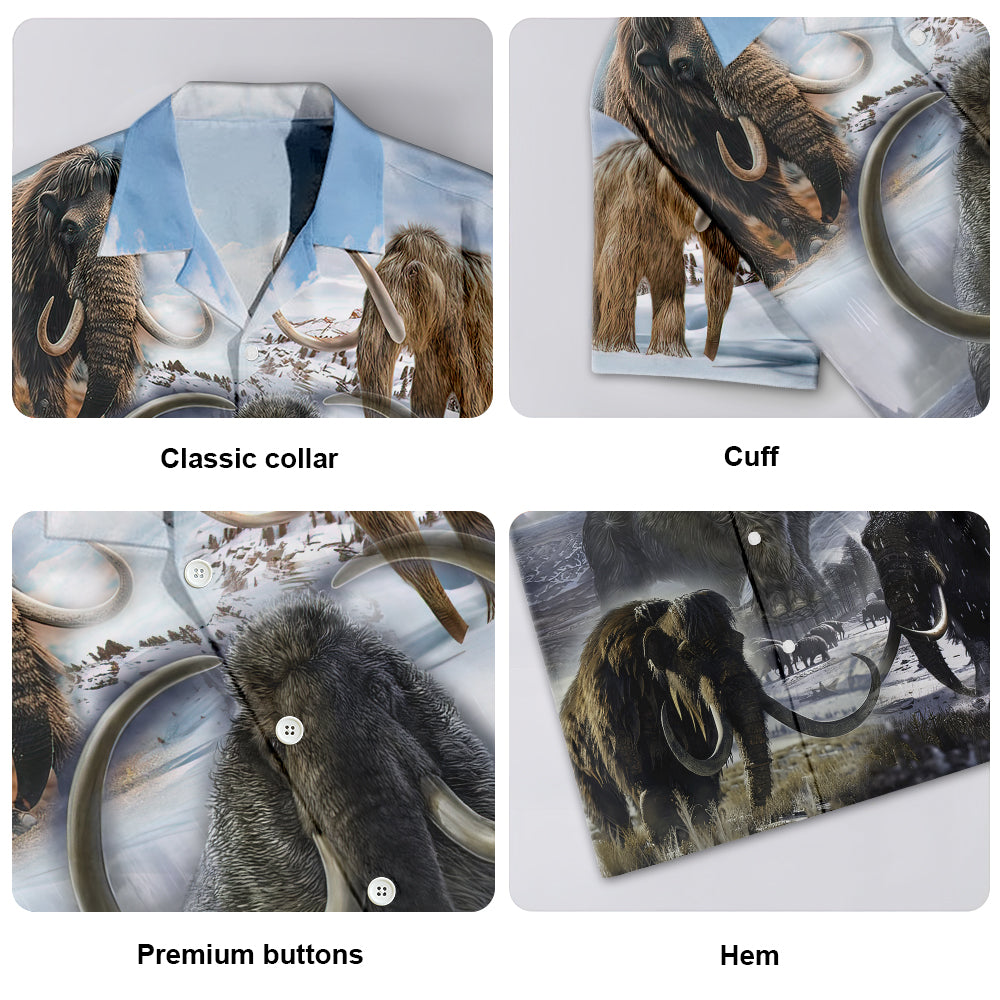 Mammoths Roamed Far And Wide Elephant Heritage Style – Hawaiian Shirt