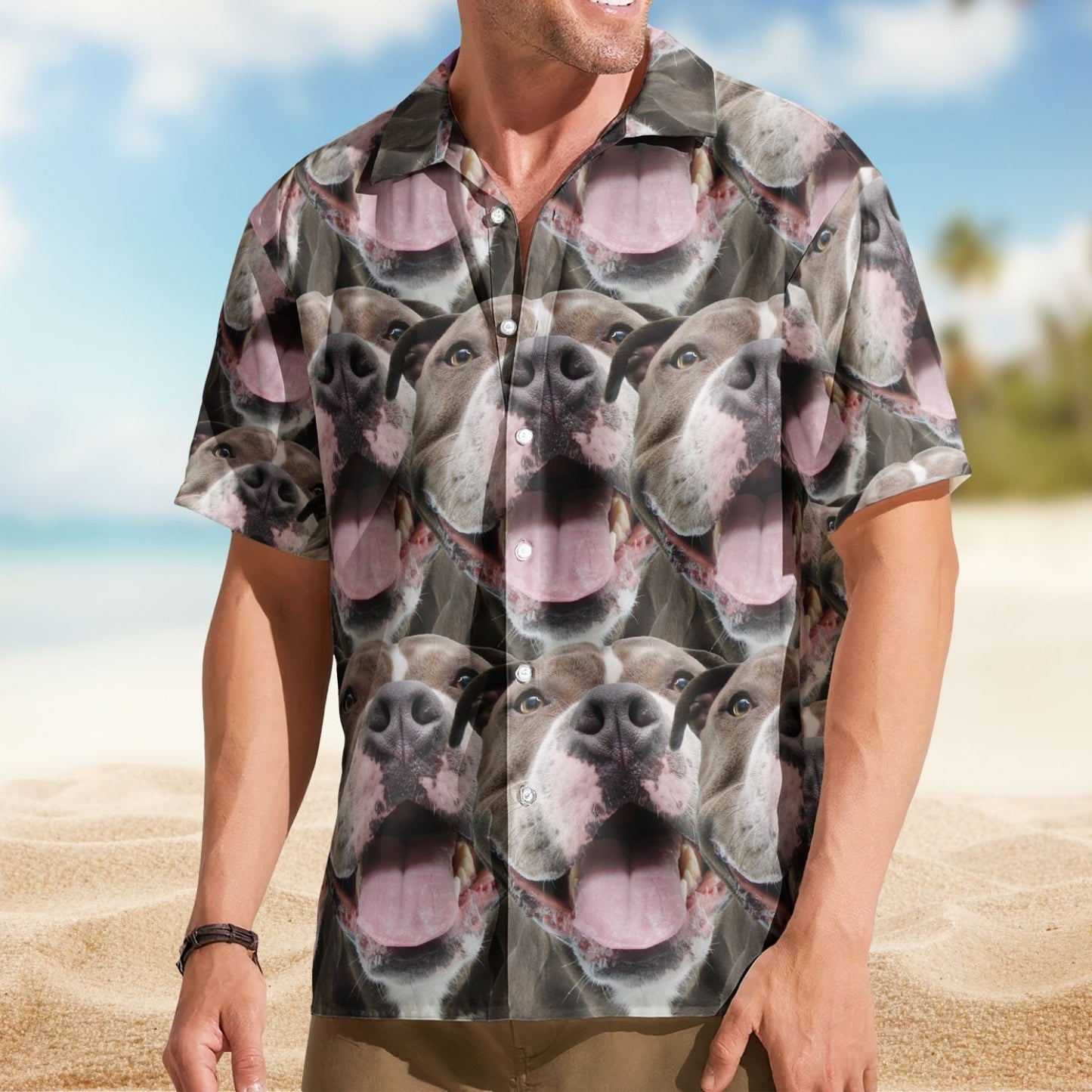 Unique Aloha Shirt - Custom Face Funny Summer For Dog Lovers Personalized Photo Hawaiian Shirt