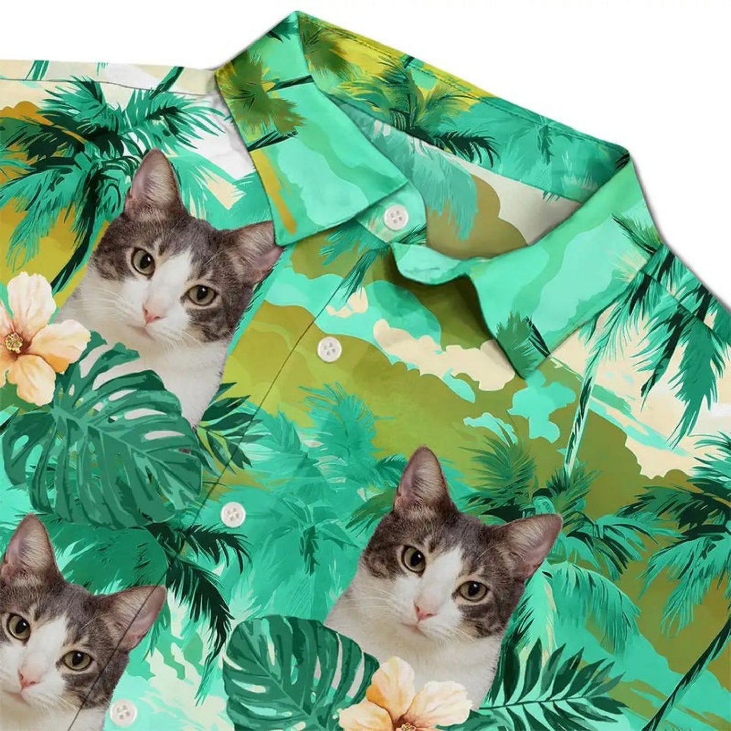 Tropical Beach Vacation Shirt Custom Photo Fun Face Summer Vibe – Personalized Hawaiian Shirt