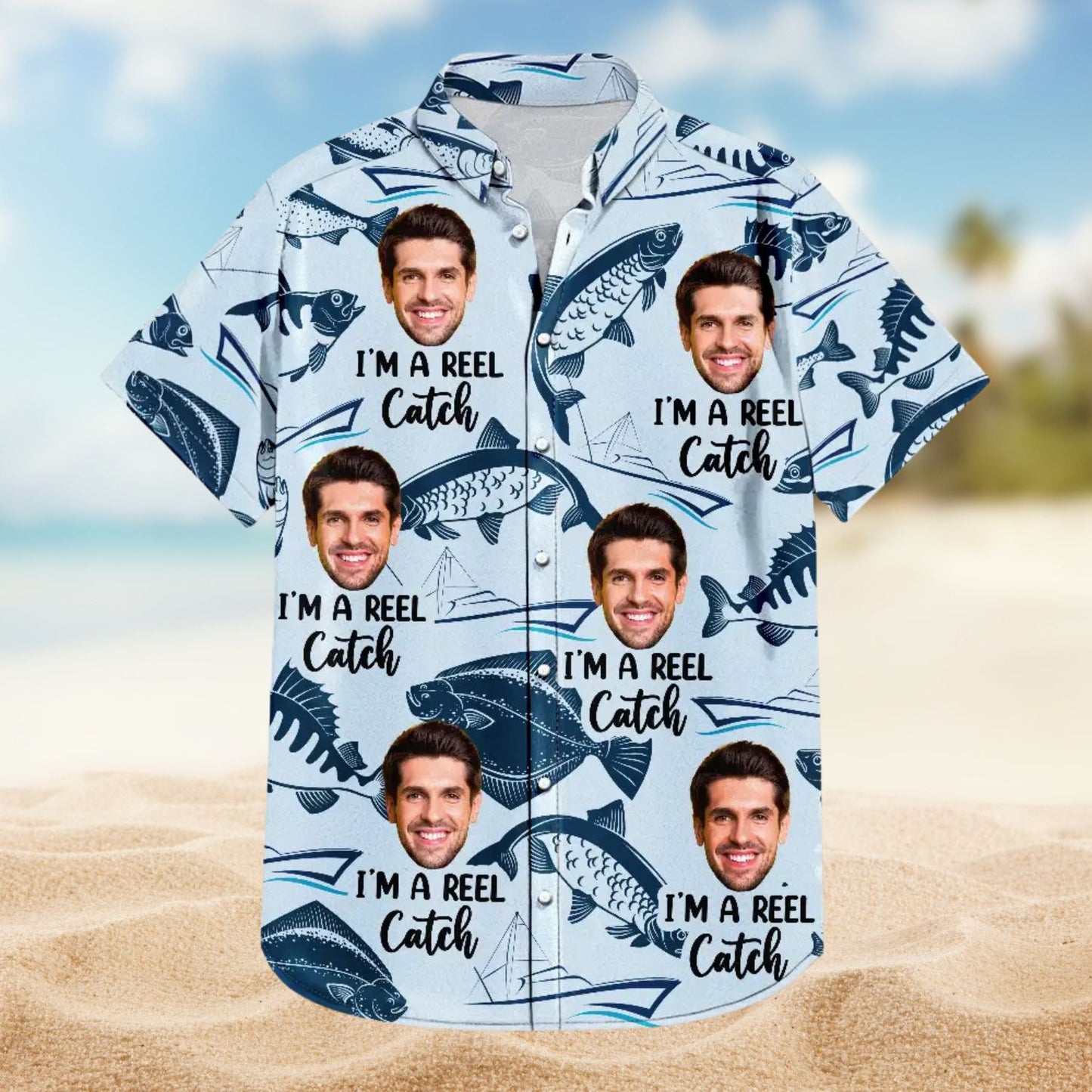 Custom Photo I’m a Reel Catch – Personalized Hawaiian Shirt