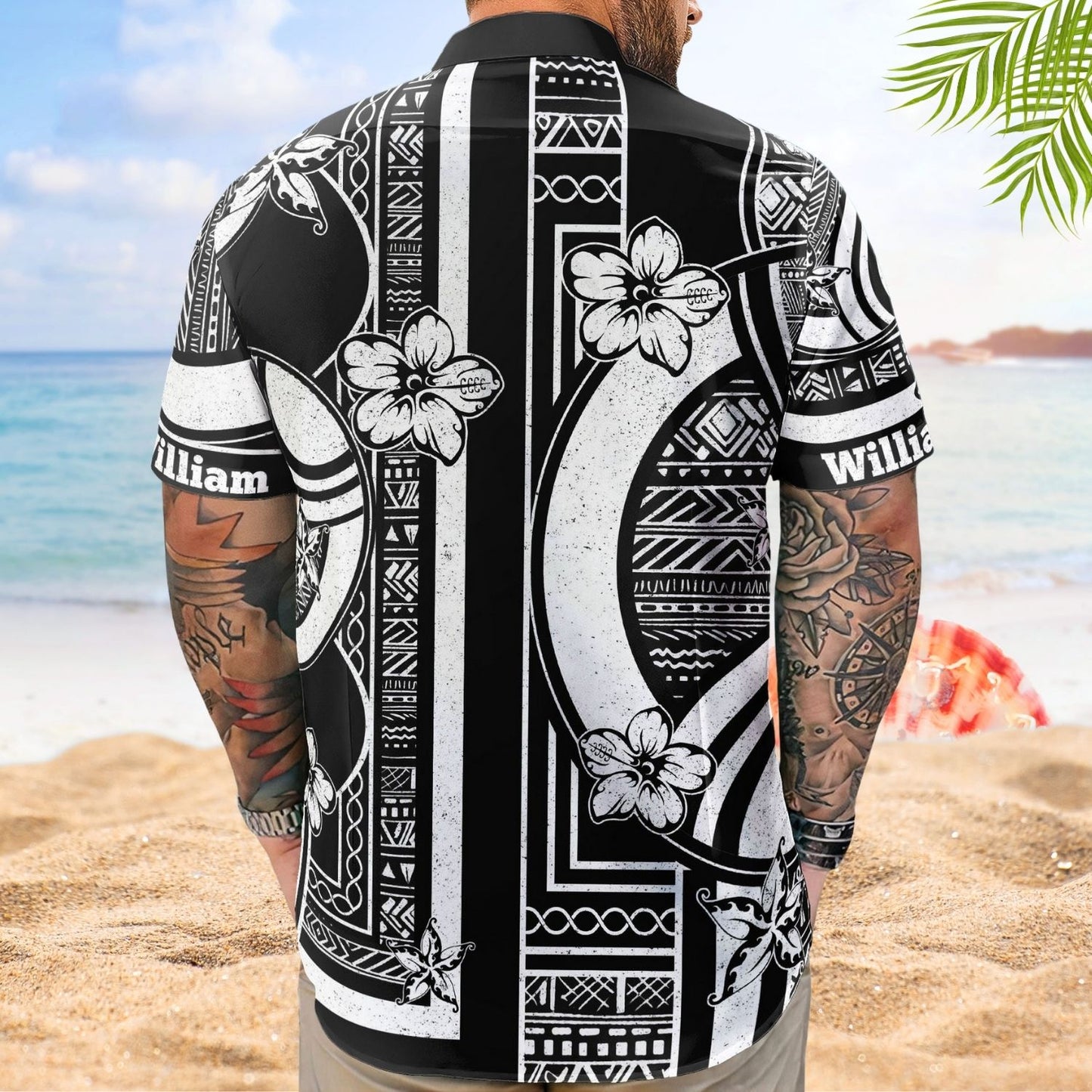 Personalized Aloha Shirt – Kapa Hawaiian Pattern Vintage Black Aloha Shirts With Name - Custom Hawaiian Shirts