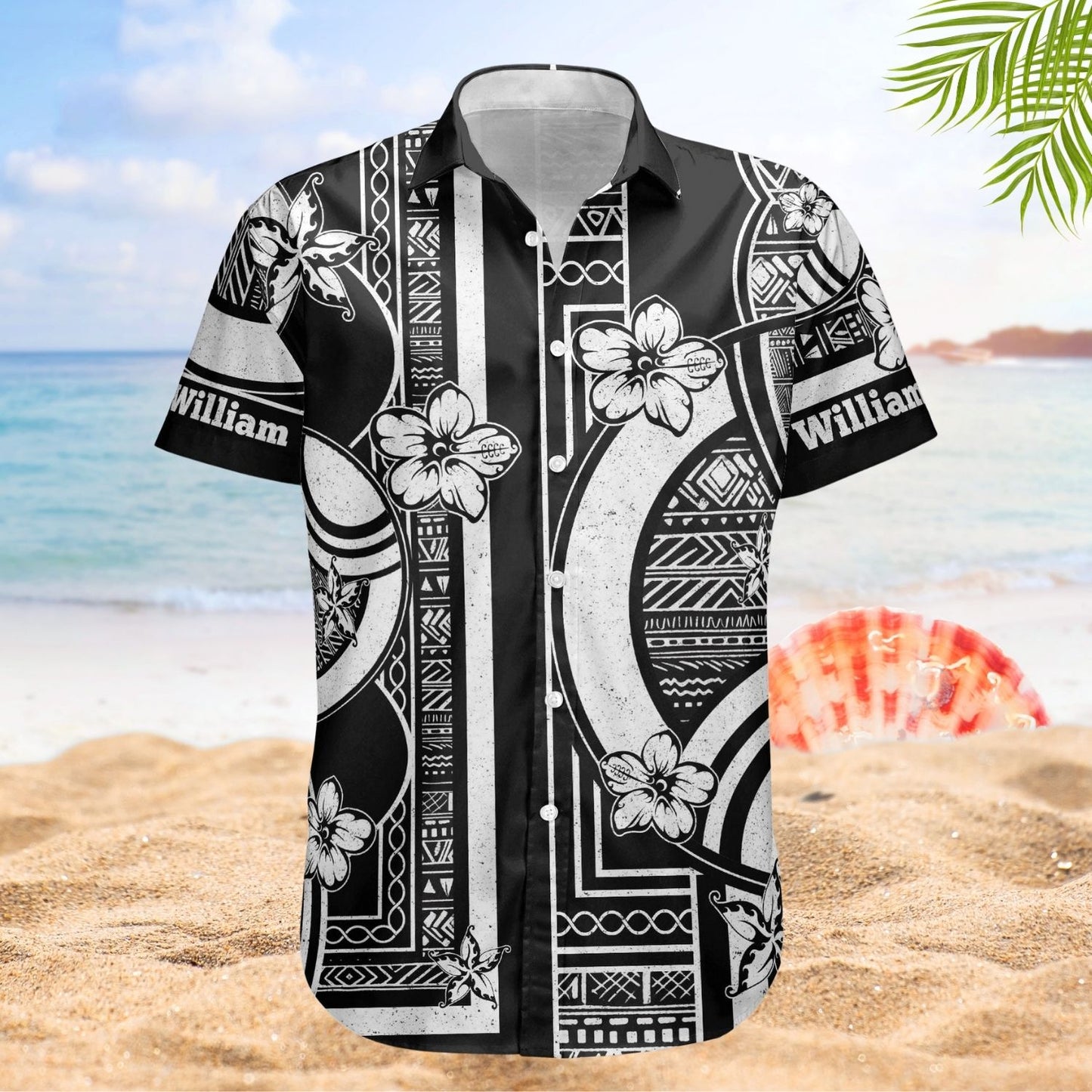 Personalized Aloha Shirt – Kapa Hawaiian Pattern Vintage Black Aloha Shirts With Name - Custom Hawaiian Shirts