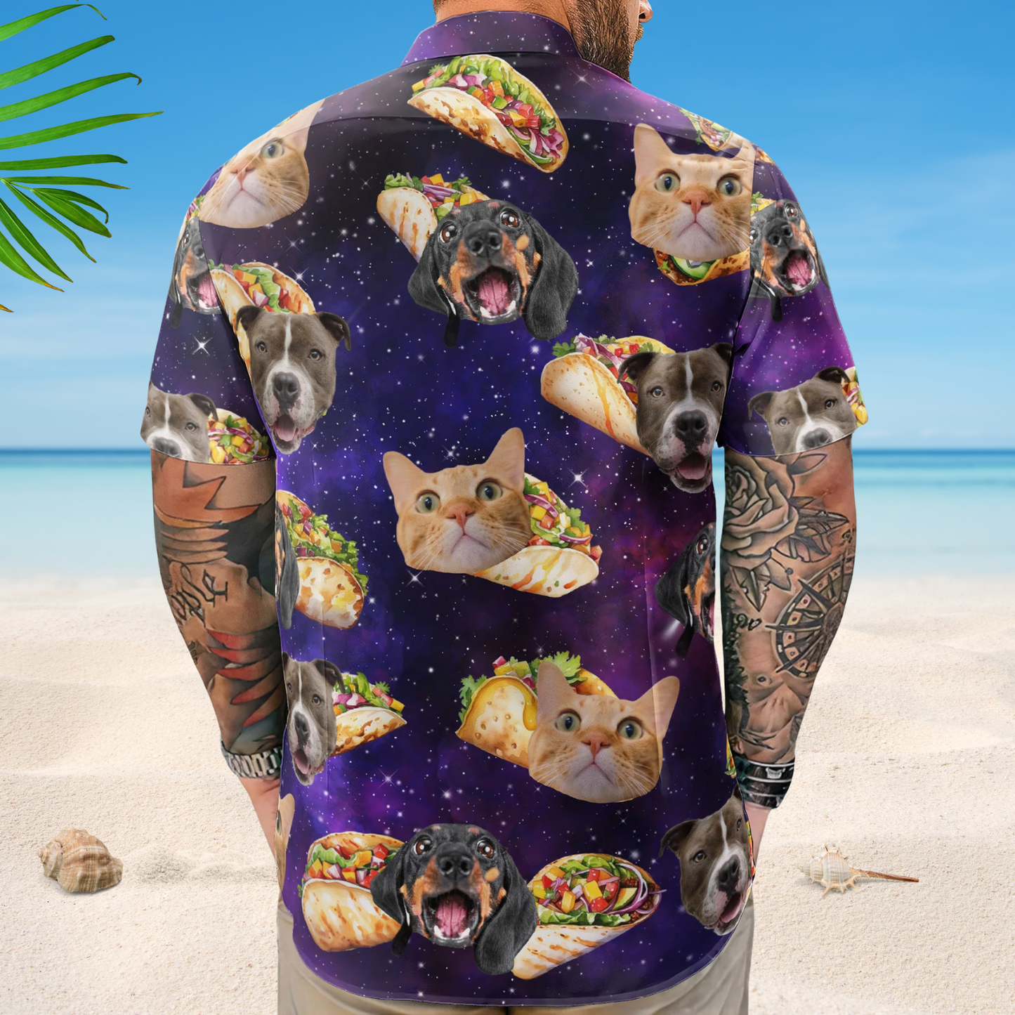 Taco Dog Cat - Custom Personalized Photo Hawaiian Shirt