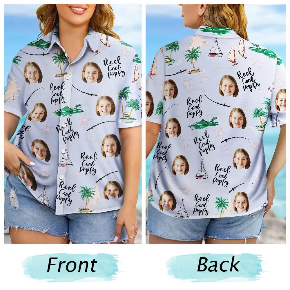Custom Photo Reel Cool Papa – Personalized Hawaiian Shirt