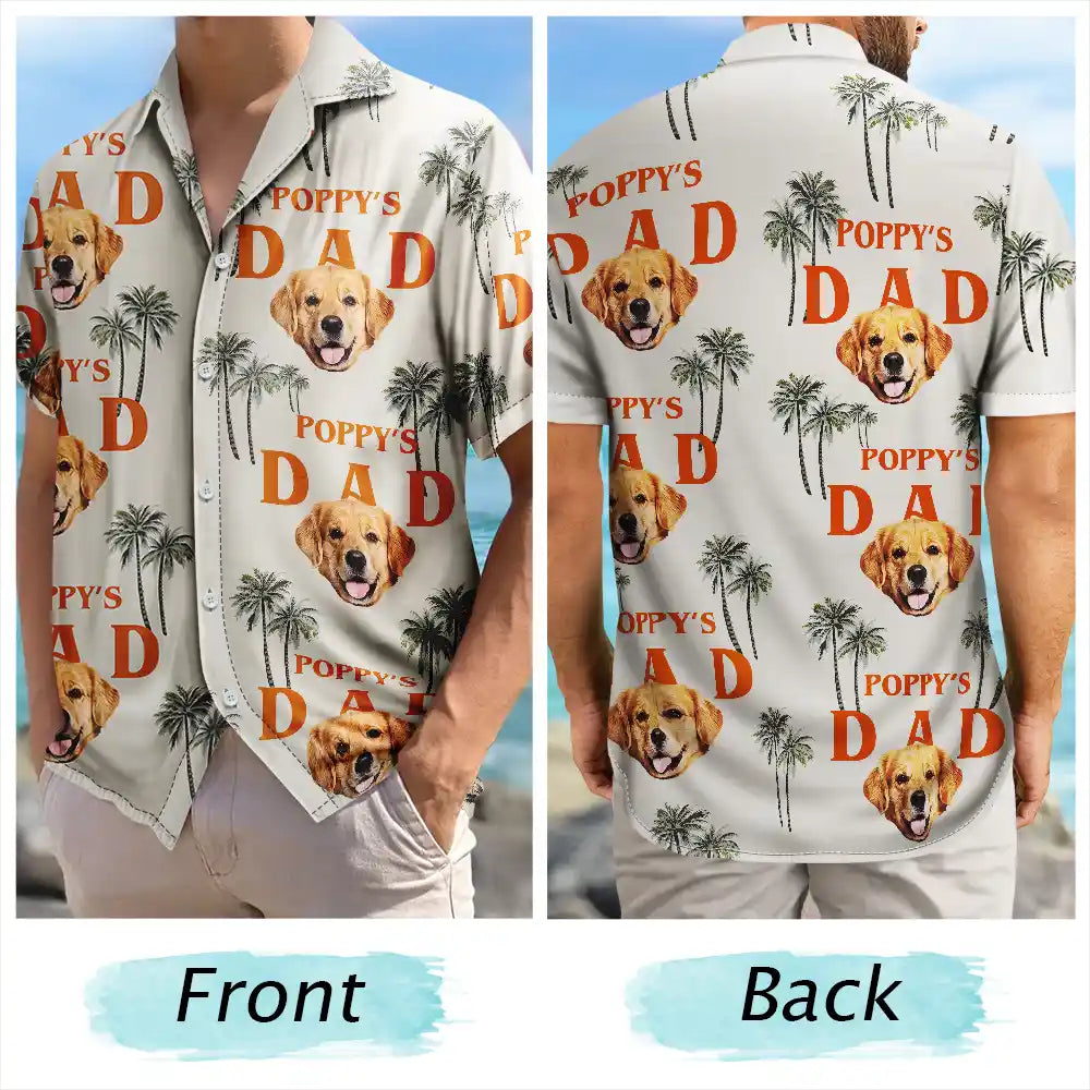 Custom Photo Best Dog Dad - Personalized Hawaiian Shirt