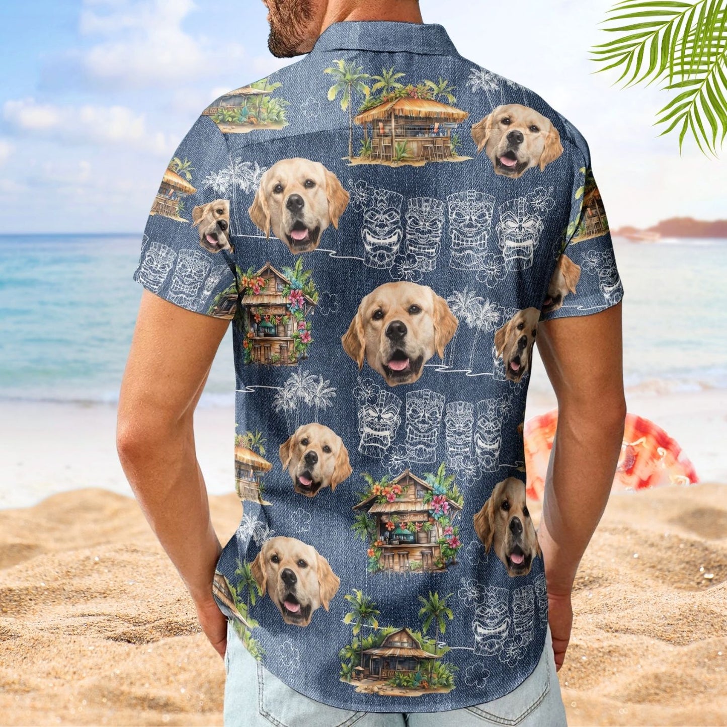 Custom Photo Tiki Summer Family Friends Boss - Personalized Hawaiian Shirt