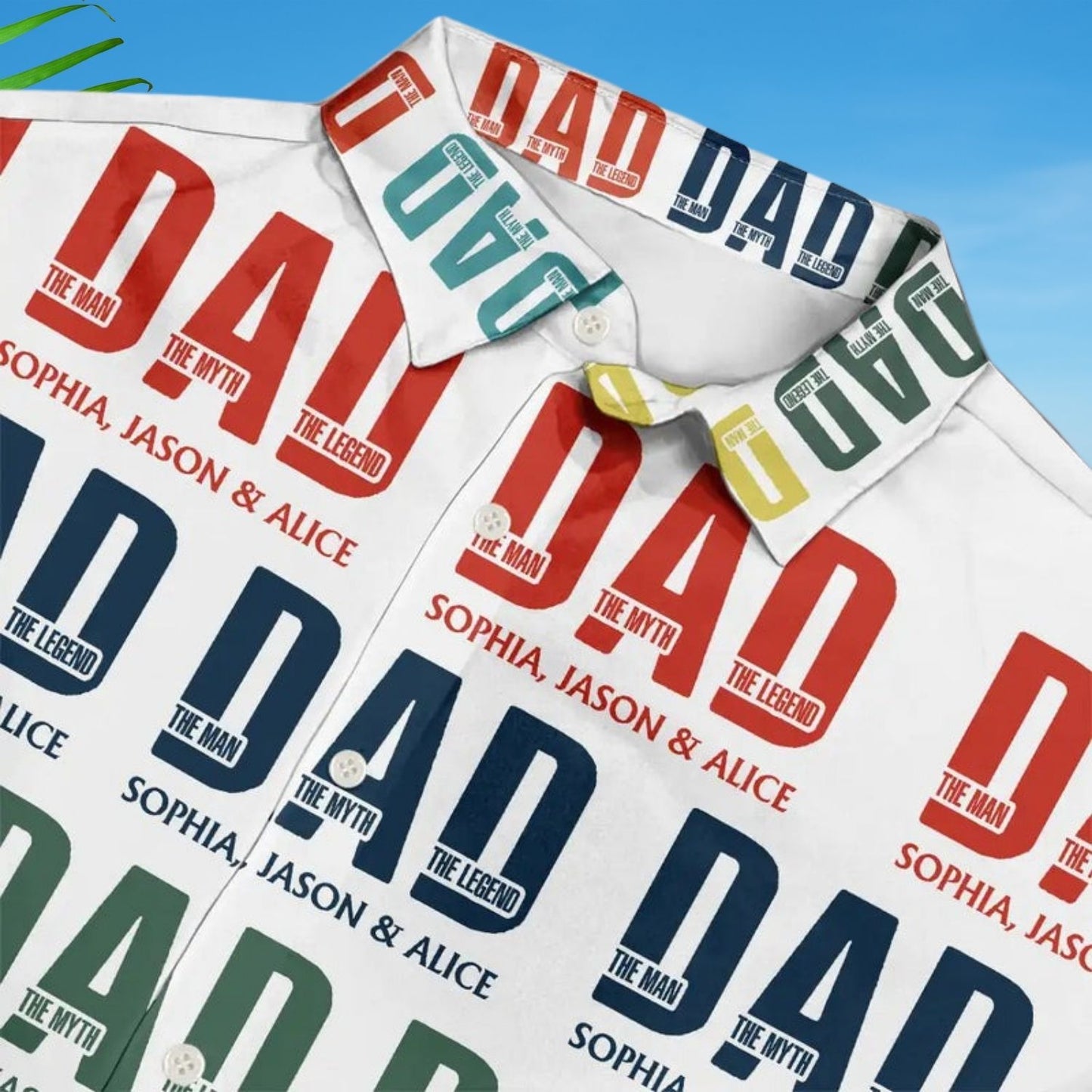 Custom Photo Gift Father Dad The Man The Myth The Legend – Personalized Hawaiian Shirt