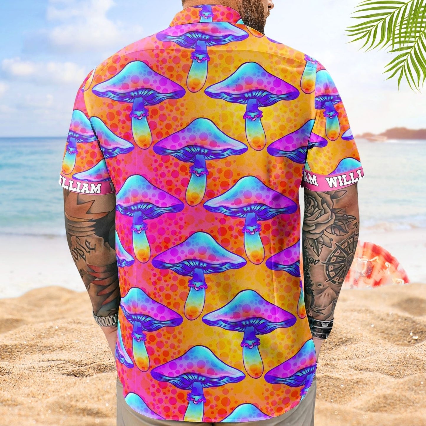 Poisonous Mushroom Pattern Aloha Shirt with Custom Name – Personalized Hawaiian Shirts