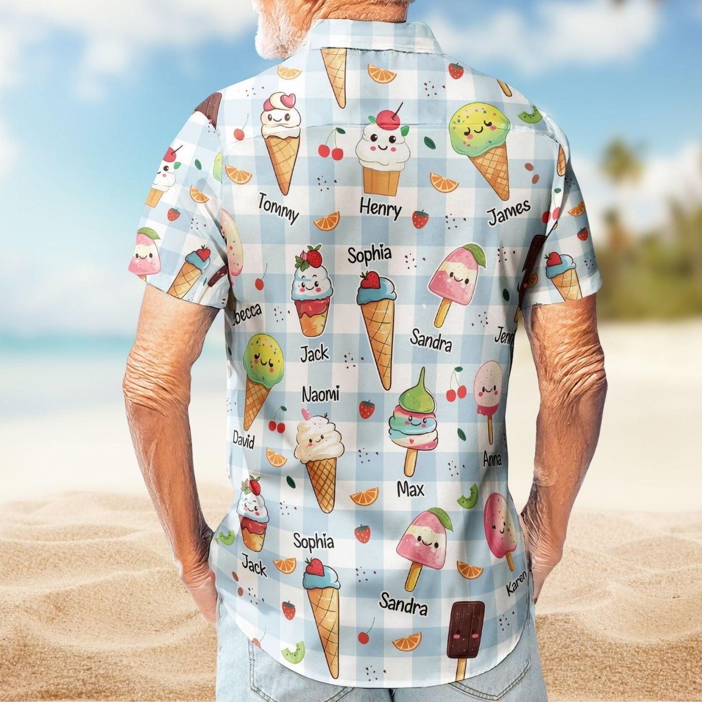 Custom Aloha Shirt – The Coolest Pop with Kids' Names - Personalized Hawaiian Shirt
