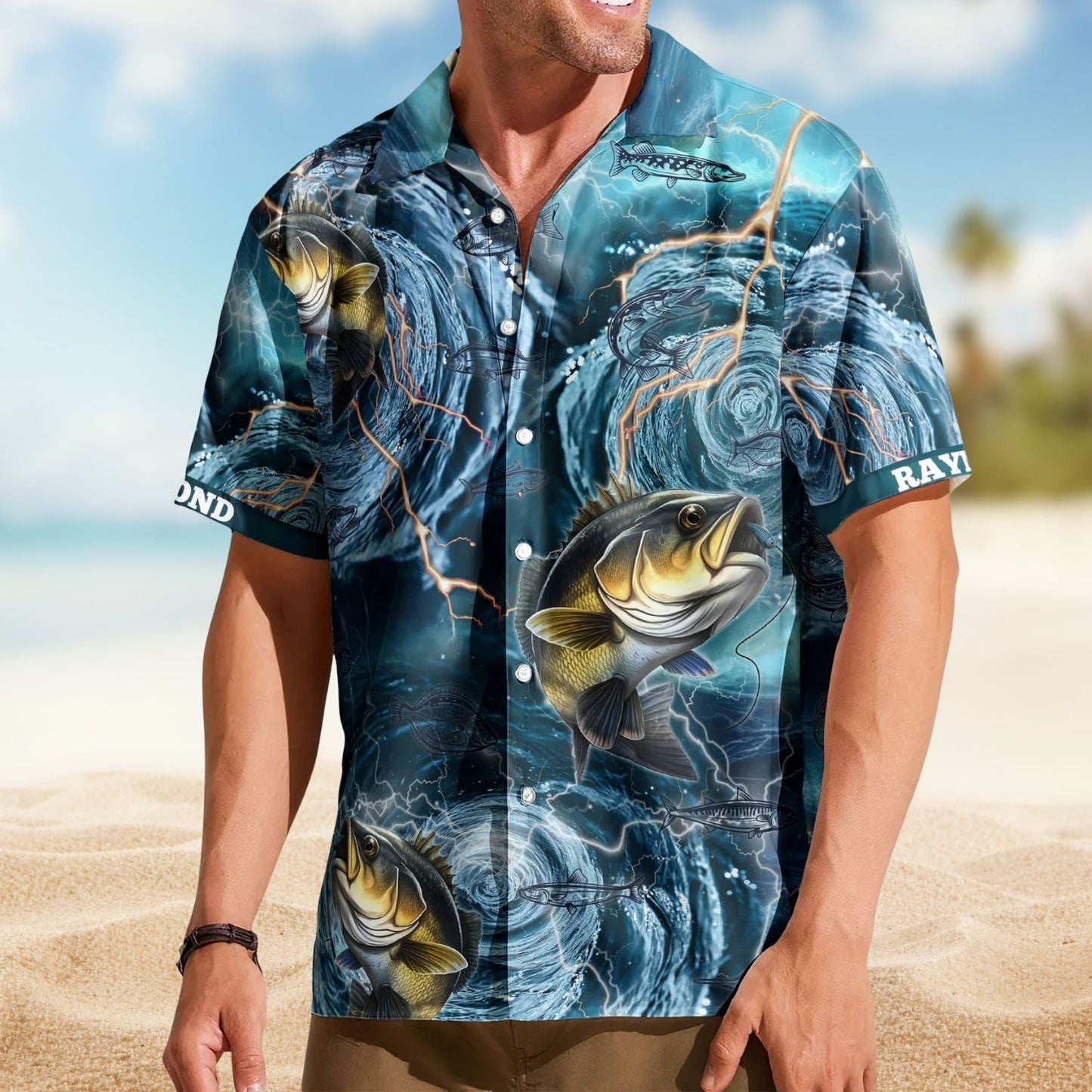Fishing Bass Fish Whirlpool Ocean Aloha for Men – Custom Hawaiian Shirts