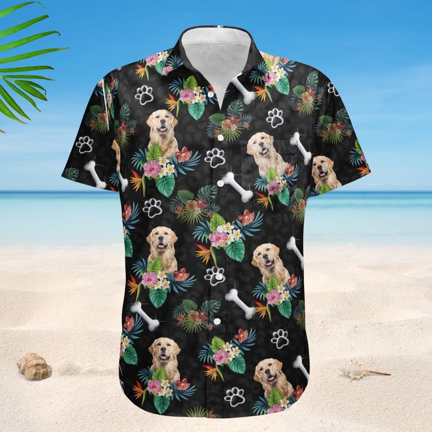 Custom Aloha Shirt - Dog Hawaiian Personalized Photo Hawaiian With Pocket Shirt