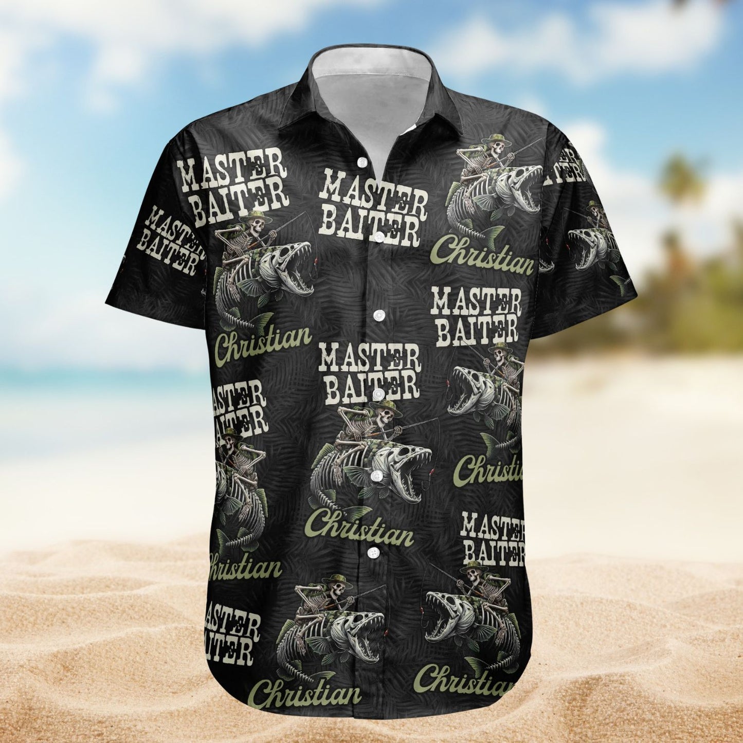 Master Baiter Funny Fishing Theme – Personalized Hawaiian Shirt