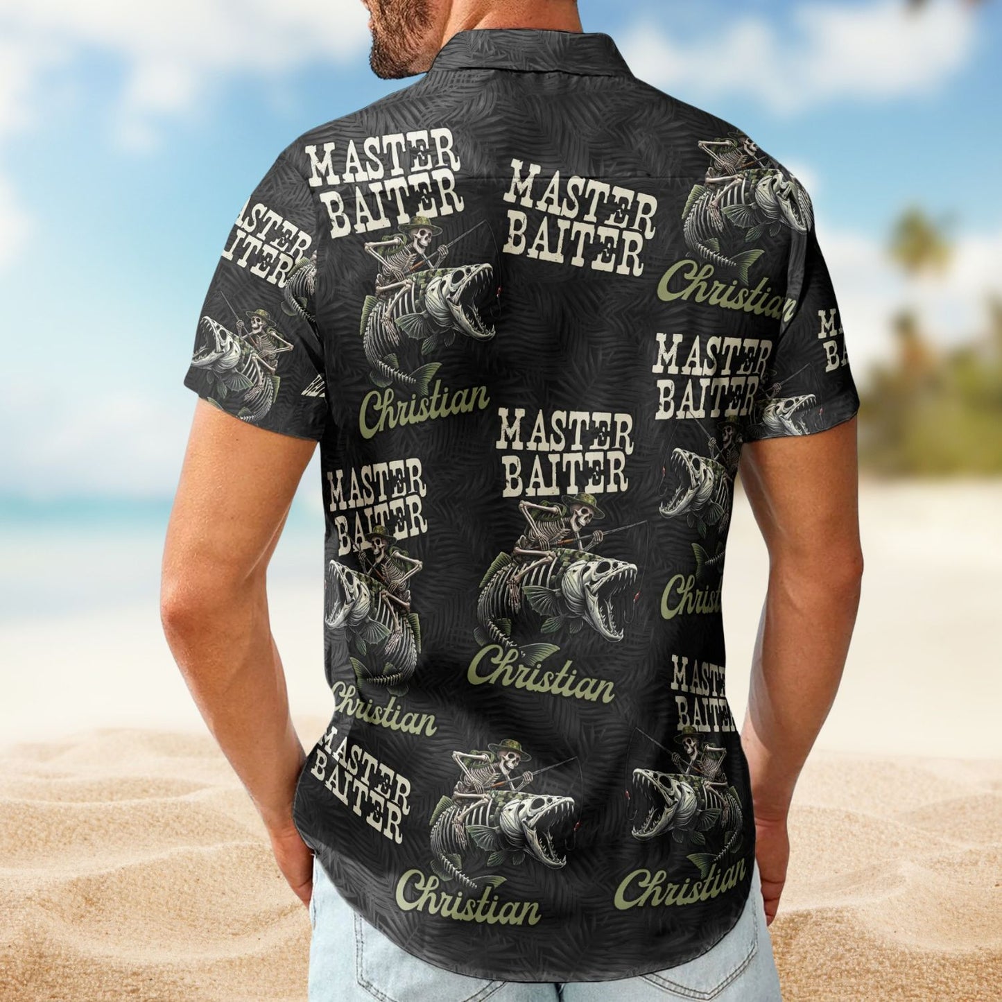 Master Baiter Funny Fishing Theme – Personalized Hawaiian Shirt
