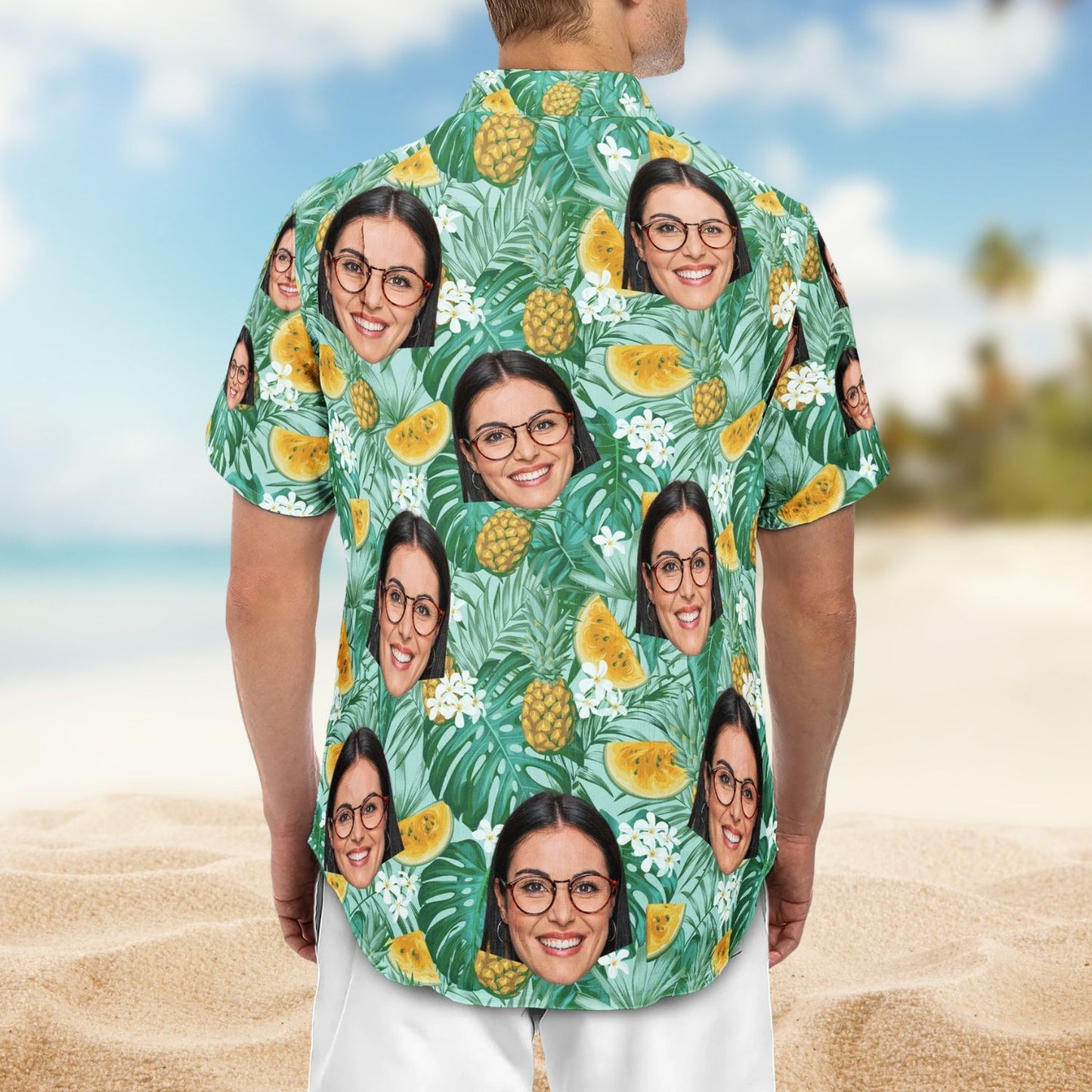 Custom Face Photo – Personalized Hawaiian Shirt
