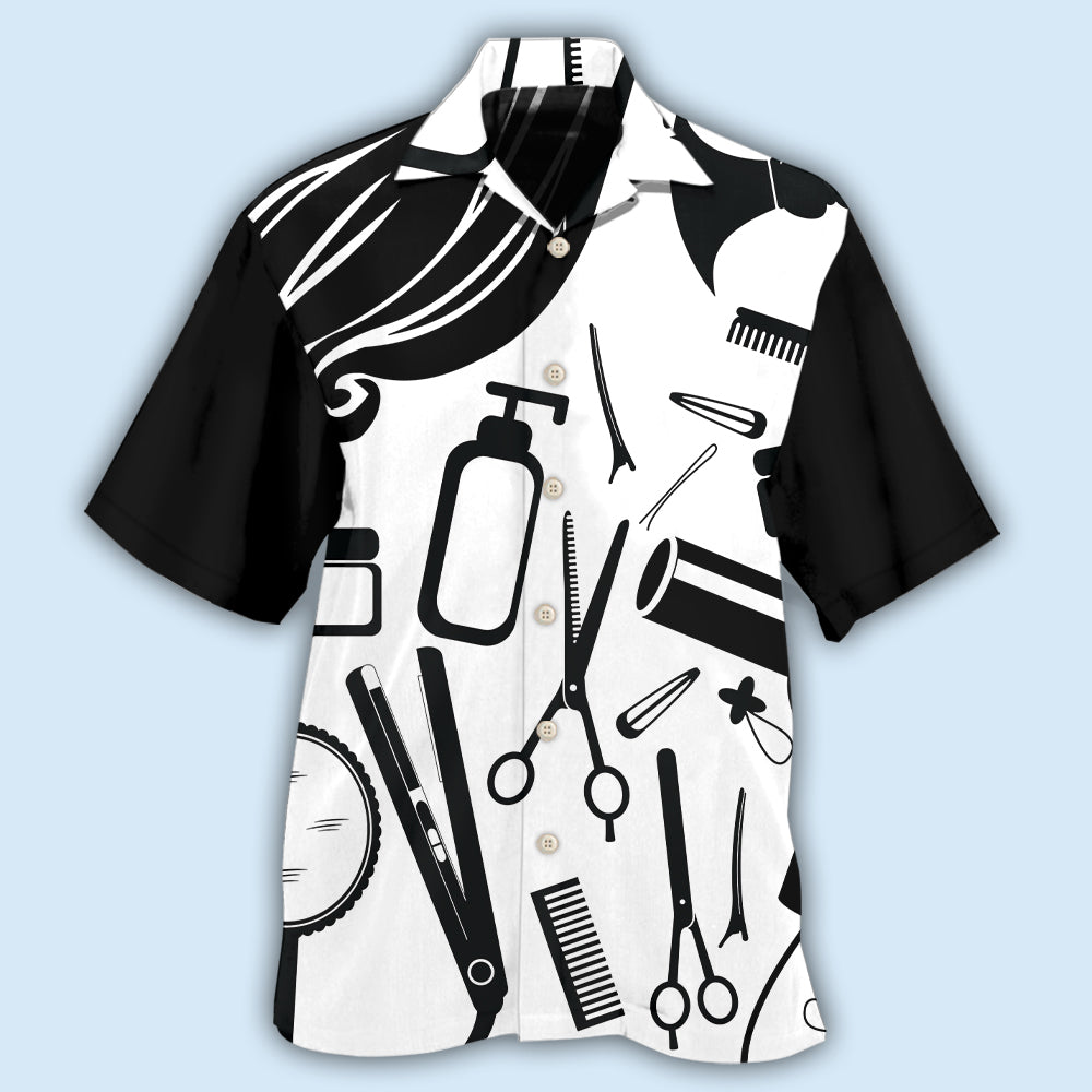 Hairstylist Black And White Style – Hawaiian Shirt