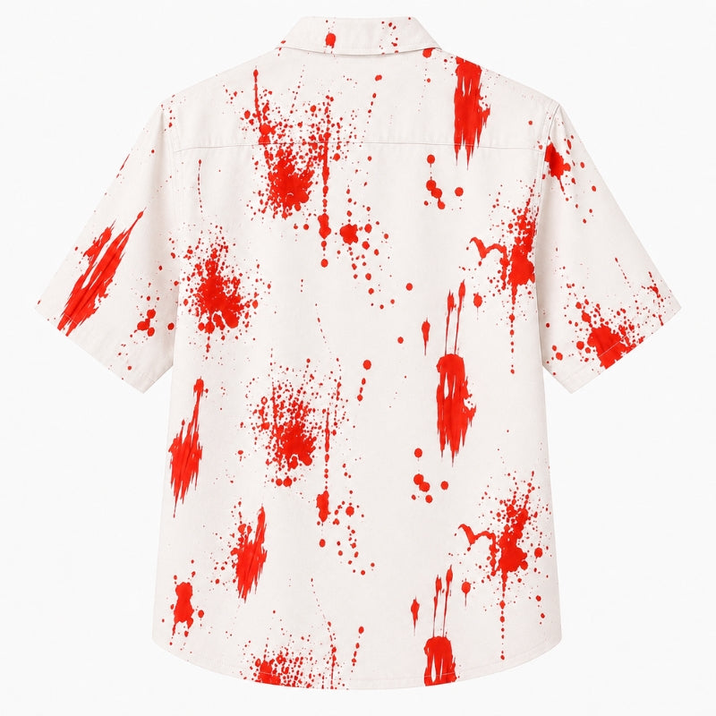 Halloween Hawaiian Shirt- Bloody Splatter Print for the Season