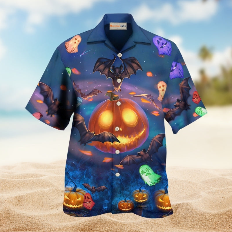 Halloween Glowing Pumpkins By Night Edition – Hawaiian Shirt