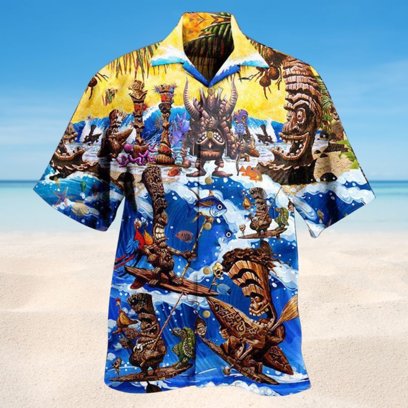 Happy Surfing Day With Tiki Bar Edition – Hawaiian Shirt
