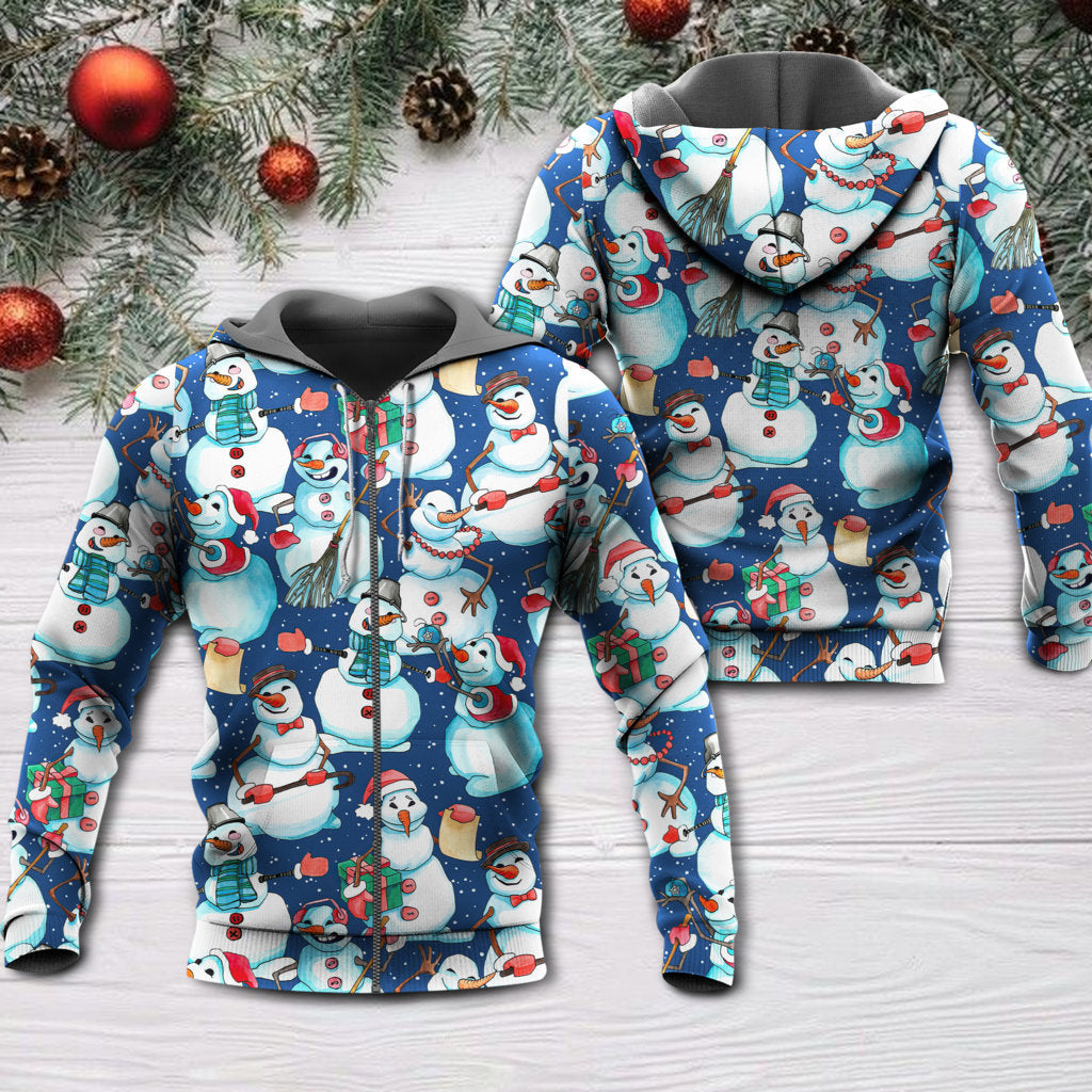 Happy Snowman Christmas - 3D Hoodie