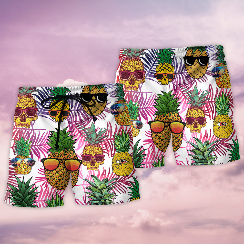 Tropical Pineapple Island Vibes – Beach Short