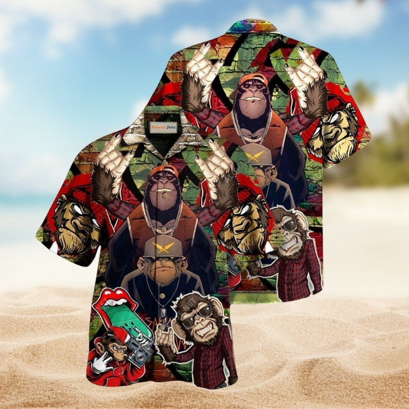 Hiphop Monkey Dream Big And Dare To Fail Edition – Hawaiian Shirt