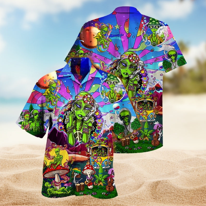 Hippie Alien Peace Life Color Limited Edition 6 – Hawaiian Shirt