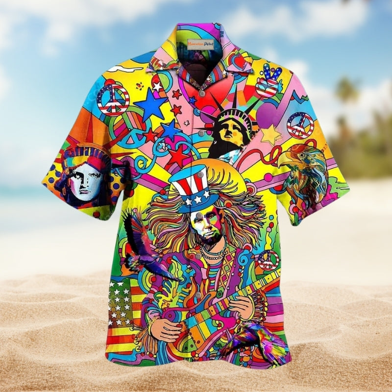 Hippie America Full Color Peace Limited Edition – Hawaiian Shirt