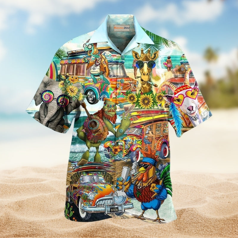 Hippie Animals Happy Together Limited Edition – Hawaiian Shirt
