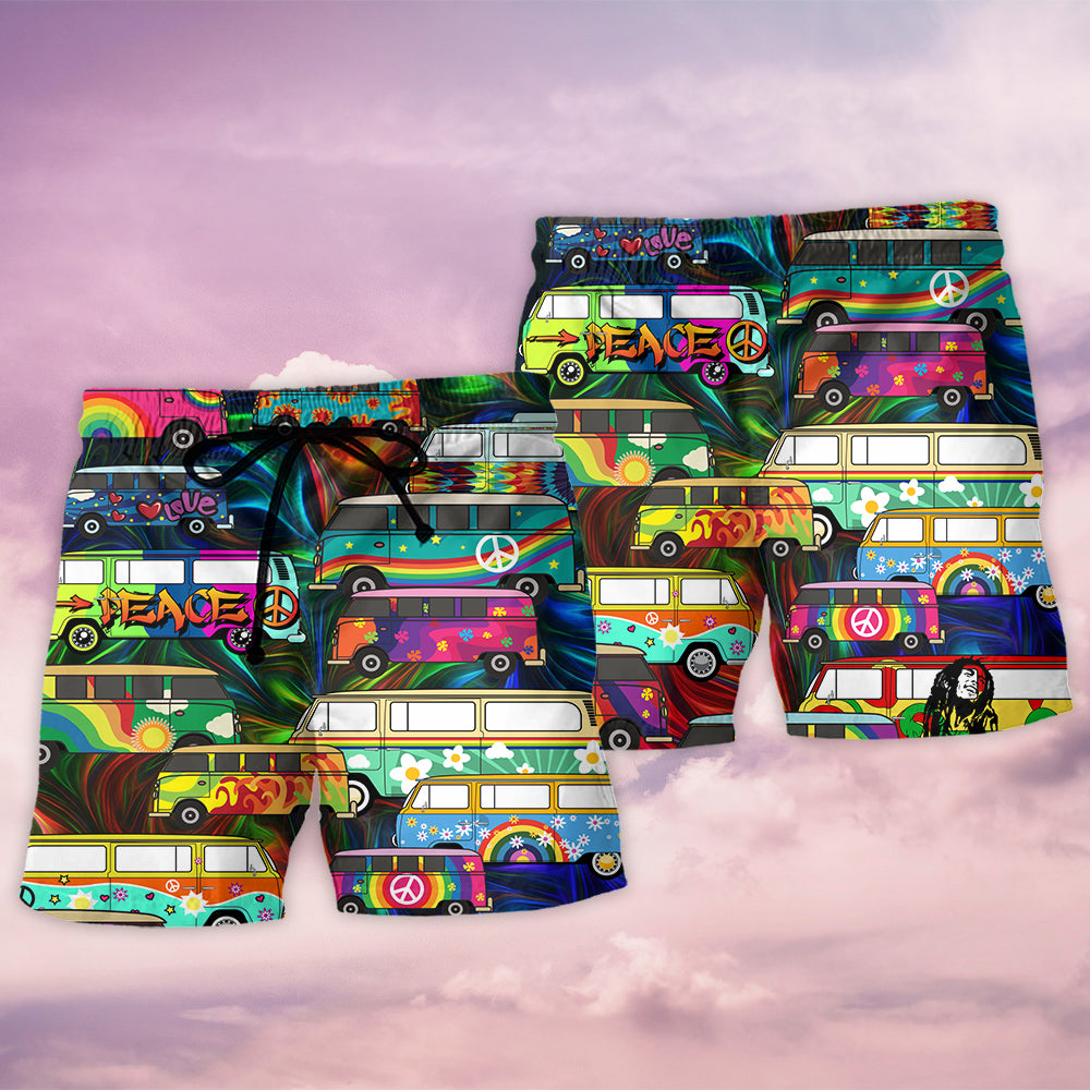 Hippie Bus Colorful Fun Style – Beach Short