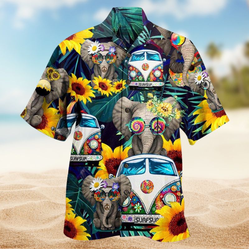 Hippie Elephant Wonderful Camping Edition - Hawaiian Shirt
