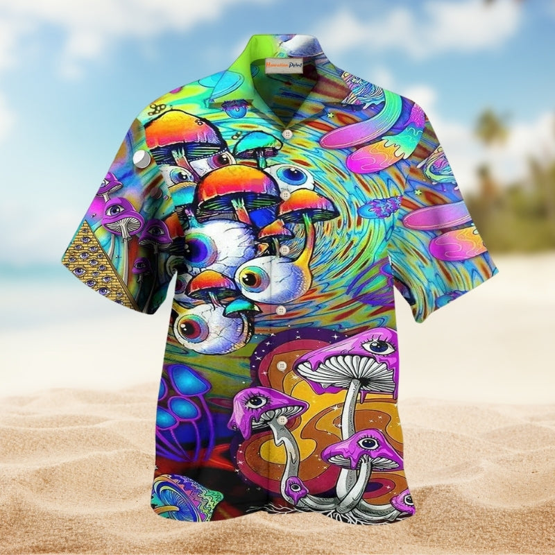 Hippie Mushroom Eyes Color Style Limited Edition – Hawaiian Shirt