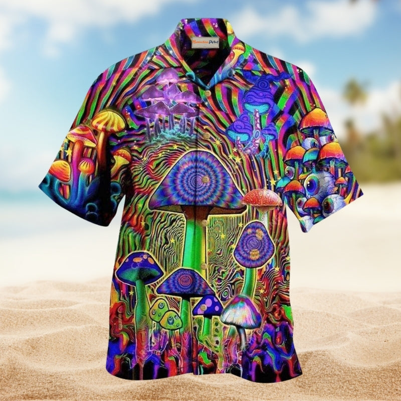 Hippie Mushroom Love Color Limited Edition – Hawaiian Shirt