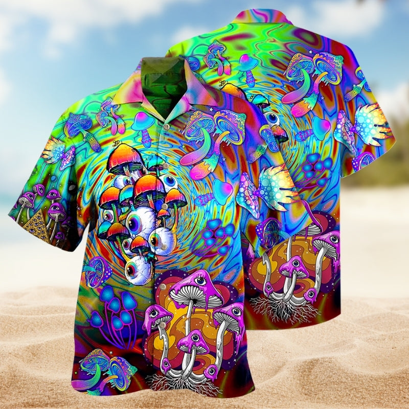 Hippie Mushroom Peace Life Color Limited Edition 1 – Hawaiian Shirt