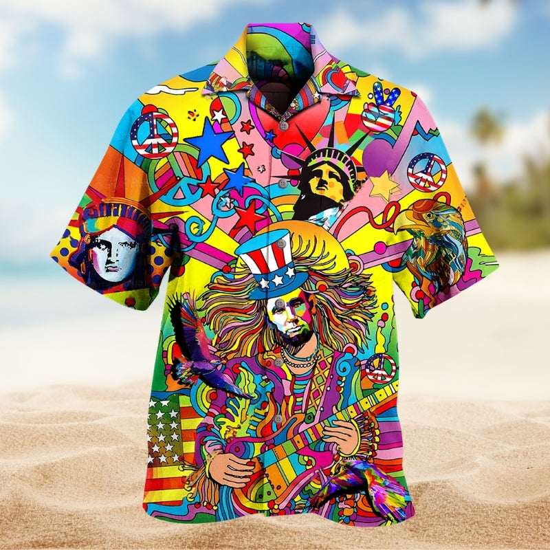 Hippie Rainbow Peace Life Colorful Limited Edition- Hawaiian Shirt
