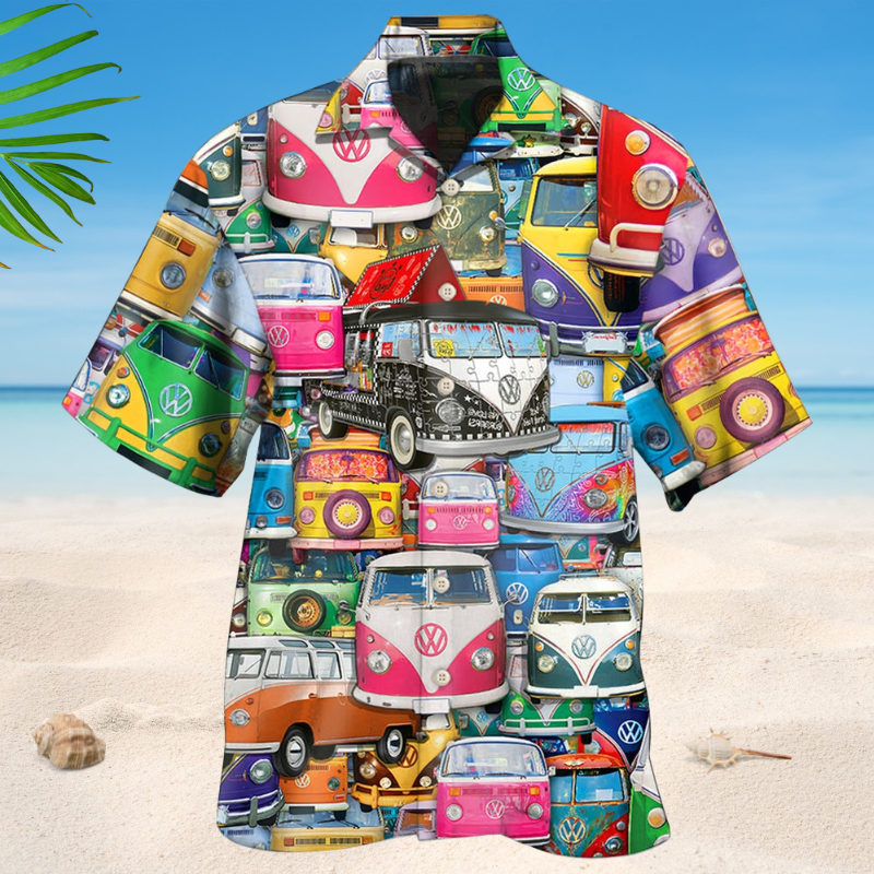 Hippie Car Colorful Style – Hawaiian Shirt