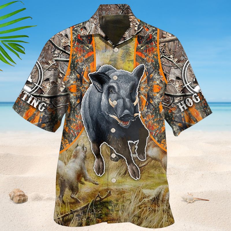 Hog Hunting Camo Pattern – Hawaiian Shirt