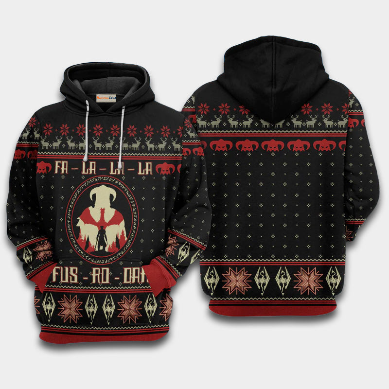 Holiday Shout Phrase Quote Art – 3D Hoodie