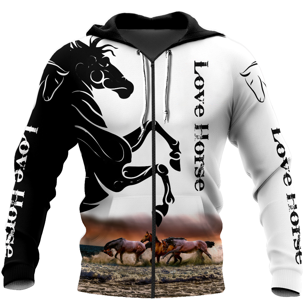 Horse Christmas 3D Art – 3D Hoodie