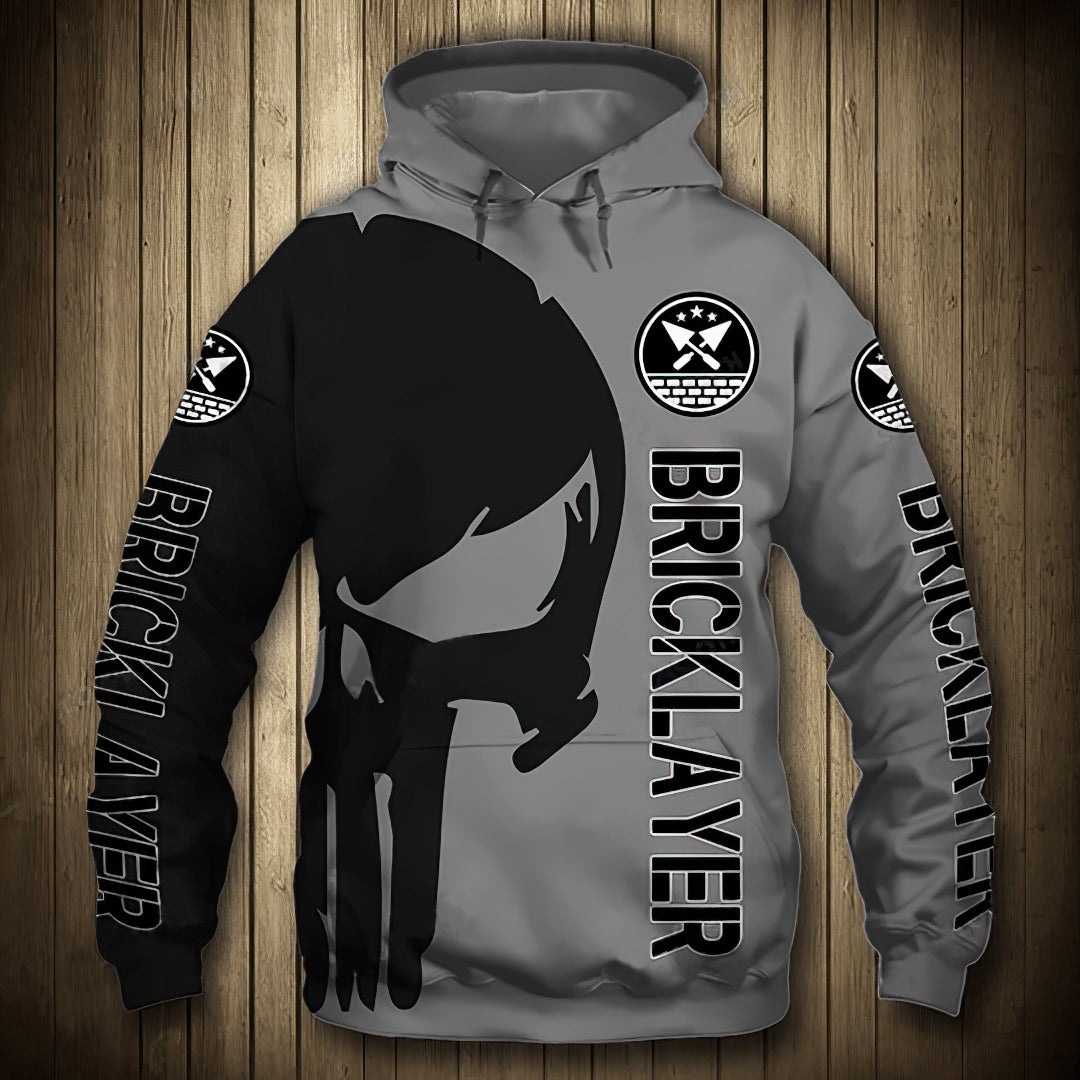 Bricklayer Skull Art – 3D Hoodie